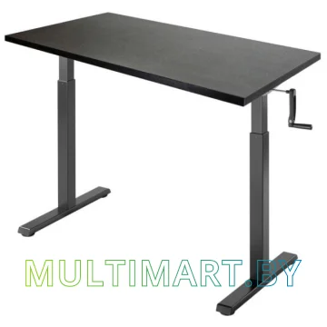 Стол для работы стоя ErgoSmart Manual Desk Compact 1360x800x36 мм (дуб мореный/черный)